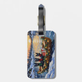 Schotse Terriër Kerstboot Vakantie Bagagelabel (Achterkant verticaal)
