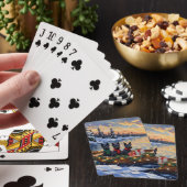 Schotse Terriër Kerstboot Vakantie Pokerkaarten (Insitu)