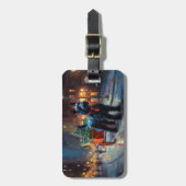 Schotse Terrier Kerstfeest Seizoen Bagagelabel (Voorkant verticaal)