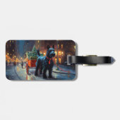 Schotse Terrier Kerstfeest Seizoen Bagagelabel (Achterkant horizontaal)