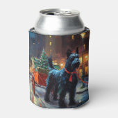 Schotse Terrier Kerstfeest Seizoen Blikjeskoeler (Blikje Voorkant)
