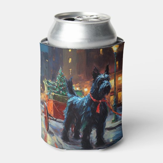 Schotse Terrier Kerstfeest Seizoen Blikjeskoeler (Blikje Voorkant)