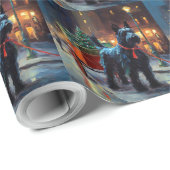 Schotse Terrier Kerstfeest Seizoen Cadeaupapier (Rol Hoek)