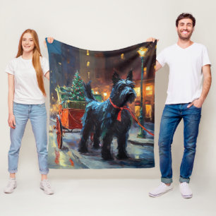 Schotse Terrier Kerstfeest Seizoen Fleece Deken