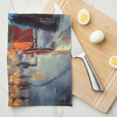 Schotse Terrier Kerstfeest Seizoen Theedoek (Quarter Fold)