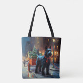 Schotse Terrier Kerstfeest Seizoen Tote Bag (Achterkant)