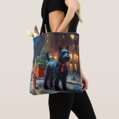 Schotse Terrier Kerstfeest Seizoen Tote Bag (Dichtbij)