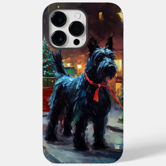 Schotse Terrier Kerstfeestseizoen Case-Mate iPhone Case (Achterkant)