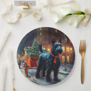 Schotse Terrier Kerstfeestseizoen Papieren Bordje