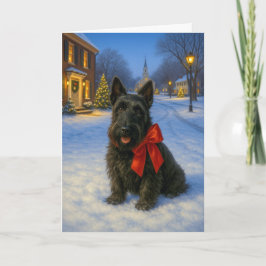 Schotse Terriër Kerstkaart Feestdagen Kaart