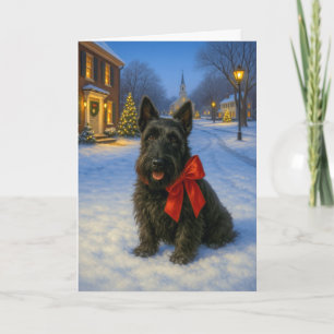 Schotse Terriër Kerstkaart Feestdagen Kaart
