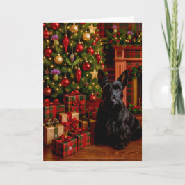Schotse Terriër Kerstkaart Feestdagen Kaart