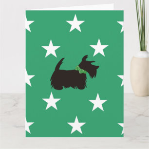 Schotse Terriër Kerstkaart, Scottie hond Kaart