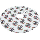 Schotse Terriër Kerstkrans Feestelijke Pup Kerstboom Rok (Gekanteld)