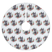 Schotse Terriër Kerstkrans Feestelijke Pup Kerstboom Rok (Voorkant)