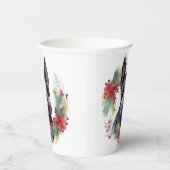 Schotse Terriër Kerstkrans Feestelijke Pup Papieren Bekers (Rechts)