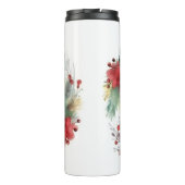 Schotse Terriër Kerstkrans Feestelijke Pup Thermosbeker (Achterkant)