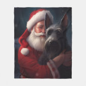 Schotse Terrier Kerstman Festieve Kerstmis Fleece Deken (Voorkant)