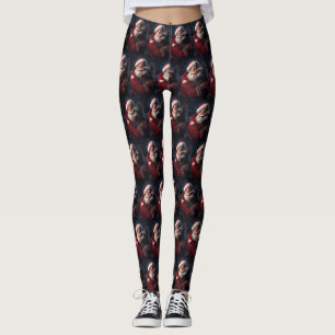 Schotse Terriër Kerstman Festieve Kerstmis Leggings
