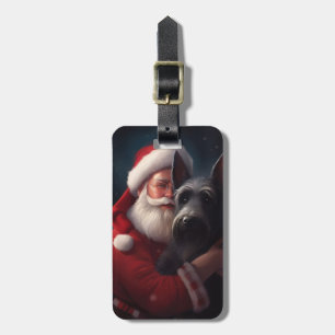 Schotse Terrier Kerstman Festive Kerstmis Bagagelabel