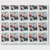 Schotse Terrier Kerstmis Cadeaupapier (Vlak)