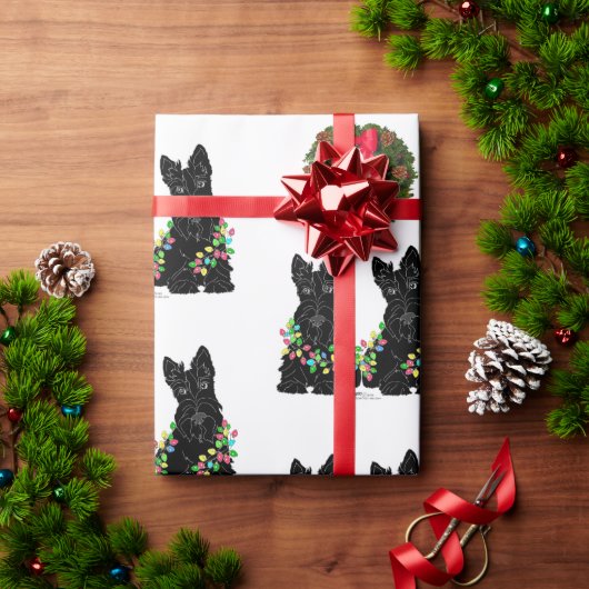 Schotse Terriër Kerstmis Cadeaupapier (Feestdagen Geschenken)