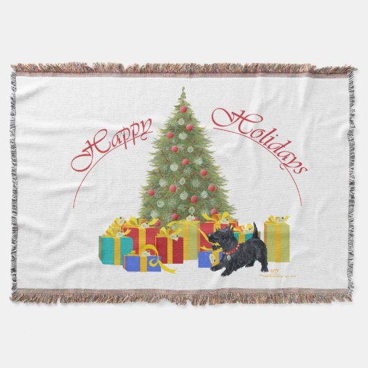 Schotse Terrier Kerstmis Deken (Voorkant)
