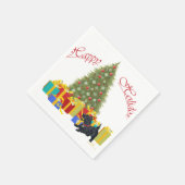 Schotse Terrier Kerstmis Servet (Hoek)