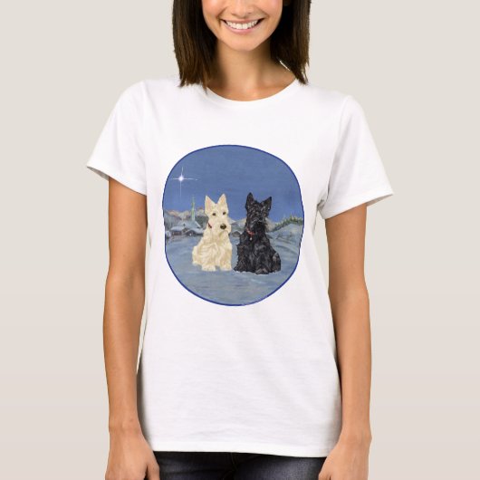 Schotse Terrier Kerstmis T-shirt (Voorkant)