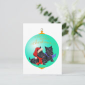 Schotse Terriër Kerstversiering Feestdagenkaart (Staand voorkant)