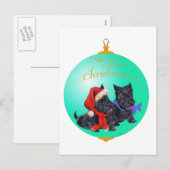Schotse Terriër Kerstversiering Feestdagenkaart (Voorkant / Achterkant)