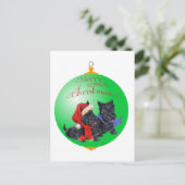 Schotse Terriër Kerstversiering Feestdagenkaart (Staand voorkant)