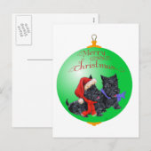 Schotse Terriër Kerstversiering Feestdagenkaart (Voorkant / Achterkant)