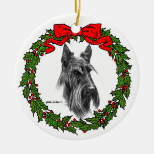 Schotse Terrier Kunst van Glenda S. Harlan Keramisch Ornament