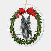 Schotse Terriër Kunst van Glenda S. Harlan Keramisch Ornament (Links)