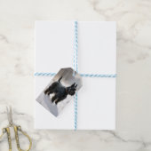 Schotse Terrier Laat het Sneeuwen Kerstmis Cadeaulabel (Met Touw)