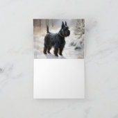 Schotse Terrier Laat het Sneeuwen Kerstmis Kaart (Binnen)