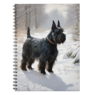 Schotse Terrier Laat het Sneeuwen Kerstmis Notitieboek