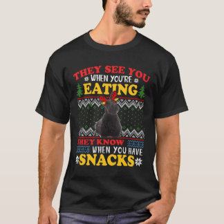 Schotse terriër lelijke kerst ze zien dat je dood  t-shirt