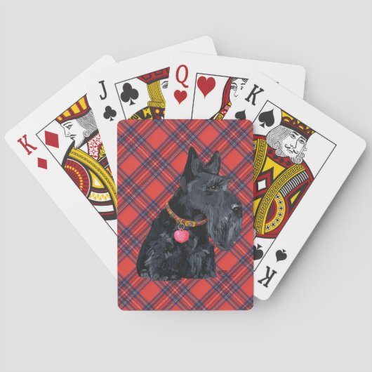 Schotse Terrier Liefde Pokerkaarten (Achterkant)