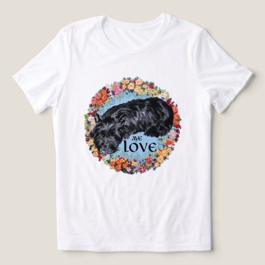 Schotse Terriër Liefde Tri-Blend Shirt (Design voorkant)