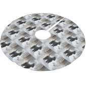 Schotse terriër liet het sneeuwen Kerstmis Kerstboom Rok (Gekanteld)