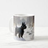 Schotse terriër liet het sneeuwen Kerstmis Koffiemok (Voorkant links)