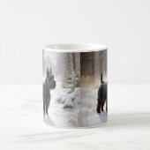 Schotse terriër liet het sneeuwen Kerstmis Koffiemok (Center)