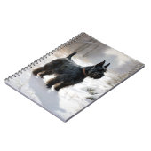 Schotse terriër liet het sneeuwen Kerstmis Notitieboek (Linkerzijde)