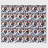 Schotse Terriër Loopt Sneeuw Met Kerst Pet Cadeaupapier (Vlak)