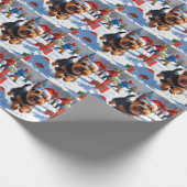 Schotse Terriër Loopt Sneeuw Met Kerst Pet Cadeaupapier (Hoek)