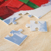 Schotse Terriër Loopt Sneeuw Met Kerst Pet Legpuzzel (Zijkant)