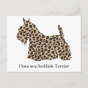 Schotse Terrier Luipaardprint Briefkaart