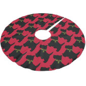 Schotse Terrier met kerstboot hond Pattern Kerstboom Rok (Gekanteld)
